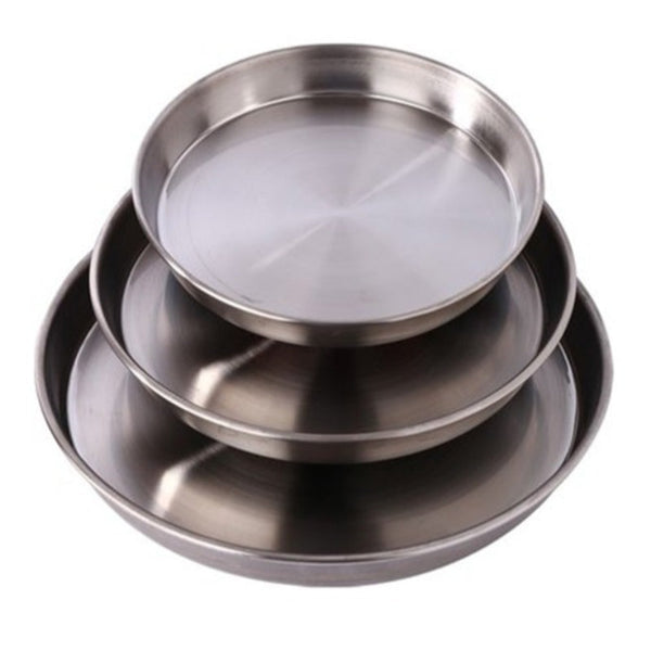 OWEN TRAY SET STAINLESS 3 PCS (28-32-36 CM) (11"-12.6"-14.2") - Hakan Makes Kitchens Smile