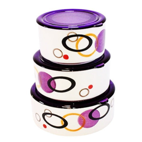 CERAMIC FOOD CONTAINER SET 3 PCS - Hakan Makes Kitchens Smile