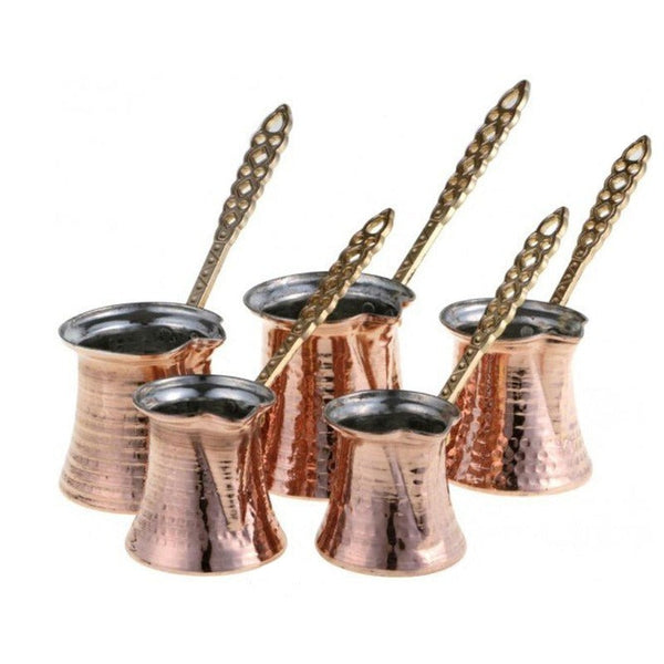 COPPER COFFEE POT SET 5 PCS No 1-2-3-4-5 - Hakan Makes Kitchens Smile