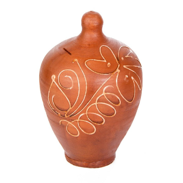 CLAY MONEYBOX PATTERNED LARGE SIZE 1 PCS - Hakan Makes Kitchens Smile