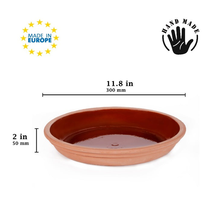 CLAY MEAT PAN ROUND 30 cm (11.8") 1 PCS - Hakan Makes Kitchens Smile