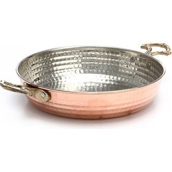 HAKAN Multipurpose Pure Copper Cookware with Handle, Handmade
