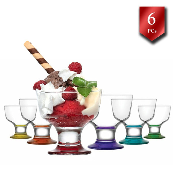 DESTINA ICE CREAM CUP PAINTED 285 cc (9.6 oz) 6 Pcs Set - Hakan Makes Kitchens Smile